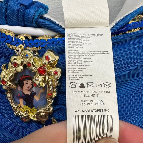 Disney Princess Snow White Dress Costume Size M 7-8 Halloween Cosplay hoop skirt - Picture 6 of 13